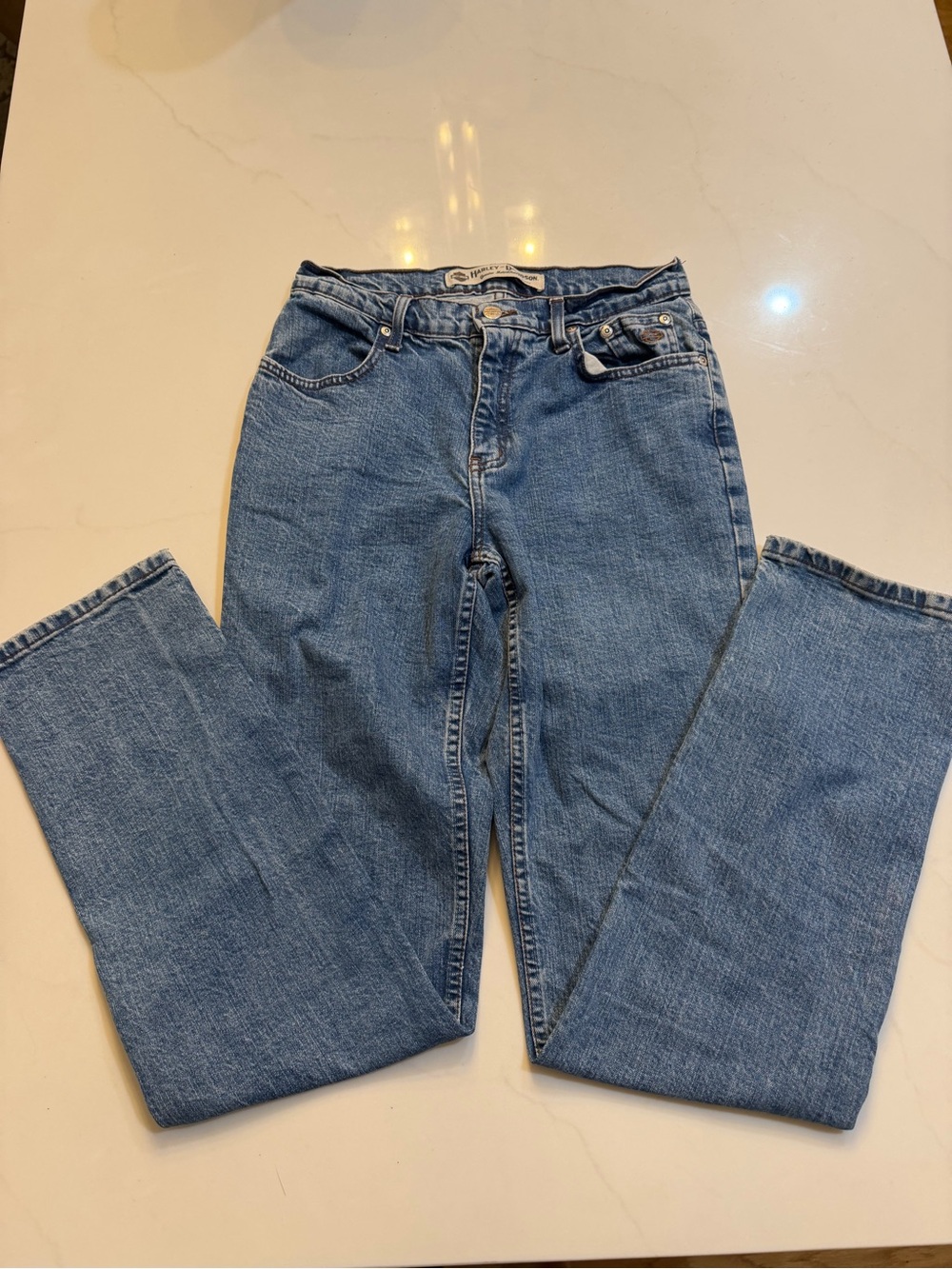 Classic Mid-Rise Harley Davidson Blue Women’s Jeans